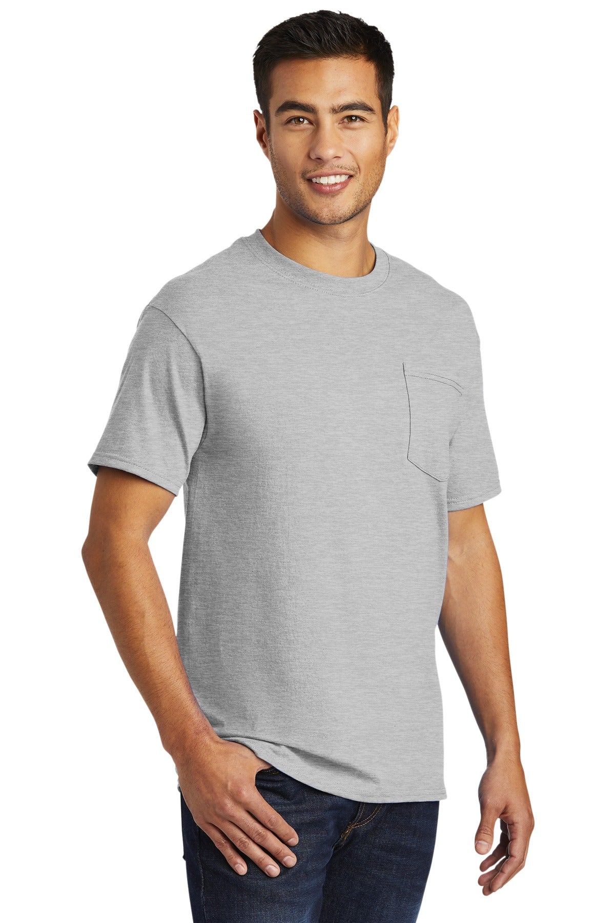 Ash Port & Company - Tall Essential Pocket Tee. PC61PT
