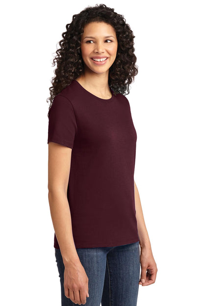 Ath Maroon Port & Company Women's Essential Tee. LPC61