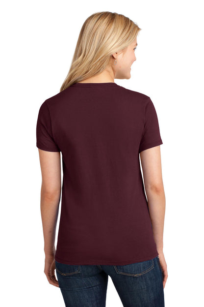 Athl Maroon Port & Company Women's Core Cotton Tee. LPC54