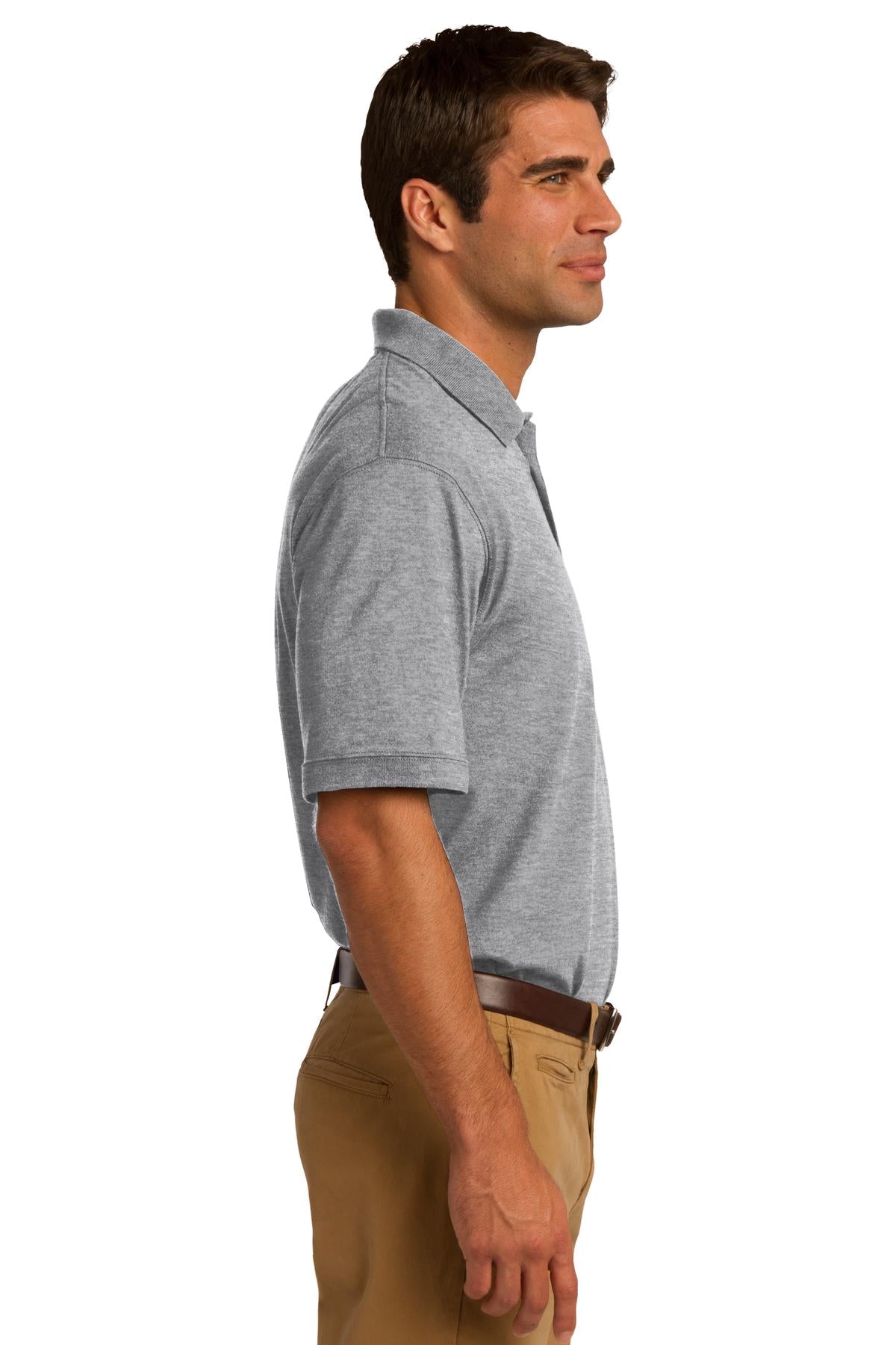 Athletic Hthr Port & Company Core Blend Jersey Knit Pocket Polo. KP55P