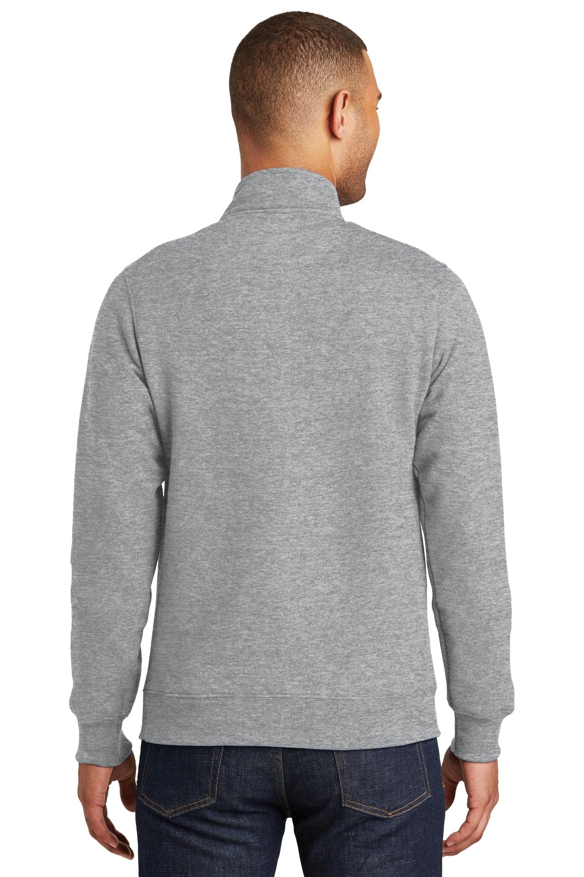 Athletic Hthr Port & Company Fan Favorite Fleece 1/4-Zip Pullover Sweatshirt. PC850Q