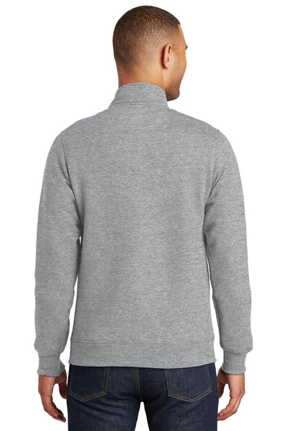 Athletic Hthr Port & Company Fan Favorite Fleece 1/4-Zip Pullover Sweatshirt. PC850Q