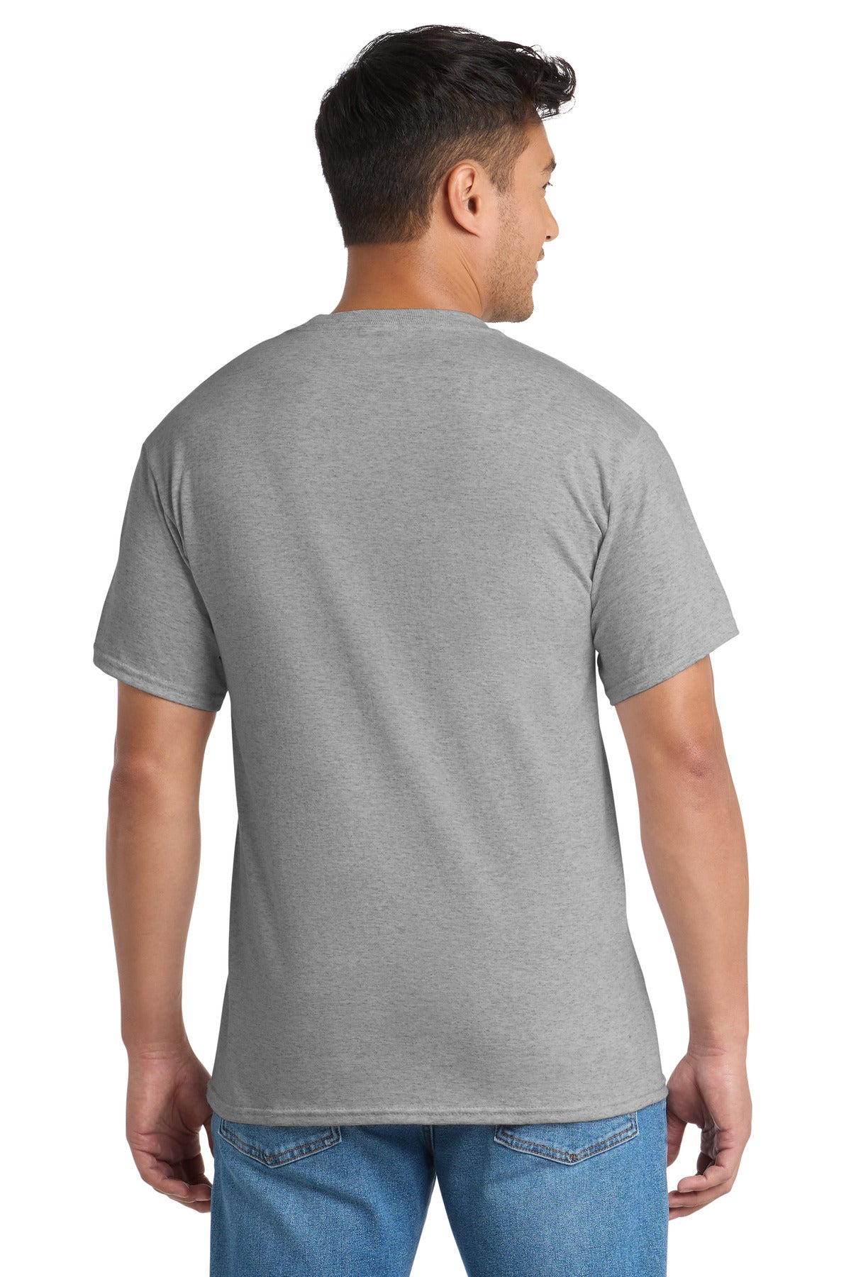 Athletic Hthr Port & Company Tall Core Blend Pocket Tee. PC55PT