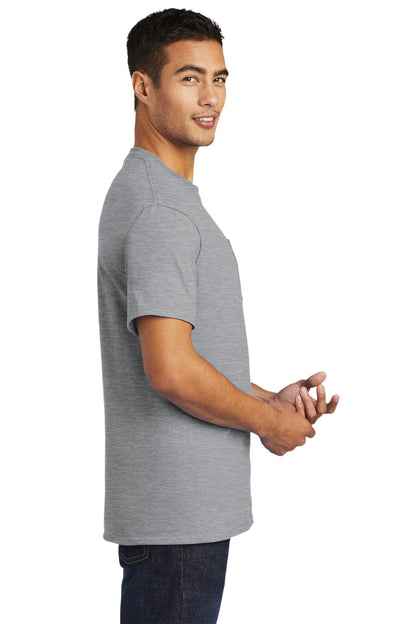Athletic Hthr Port & Company - Tall Essential Pocket Tee. PC61PT
