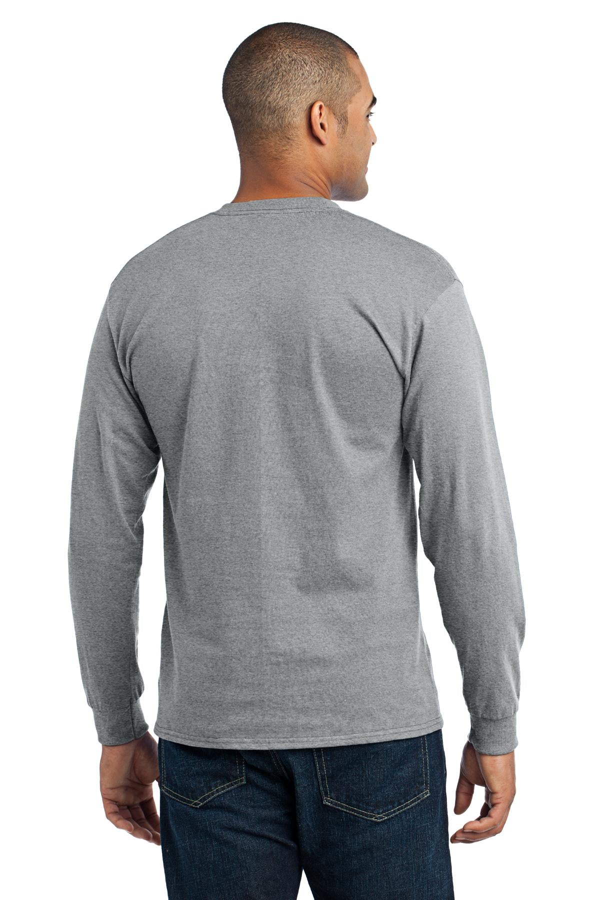 Athletic Hthr Port & Company Tall Long Sleeve Core Blend Tee. PC55LST