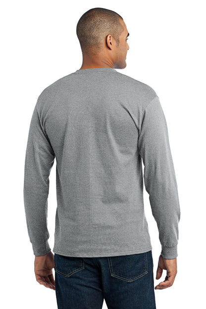 Athletic Hthr Port & Company Tall Long Sleeve Core Blend Tee. PC55LST
