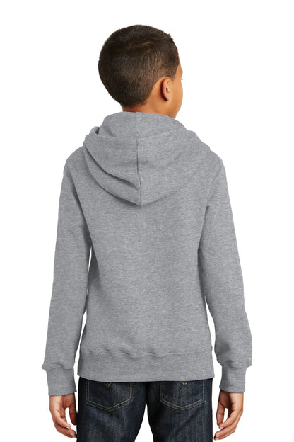 Athletic Hthr Port & Company Youth Fan Favorite Fleece Pullover Hooded Sweatshirt. PC850YH