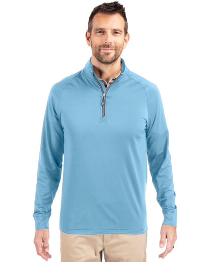 Atlas Cutter & Buck Adapt Eco Knit Stretch Recycled Mens Quarter Zip Pullover  - S
