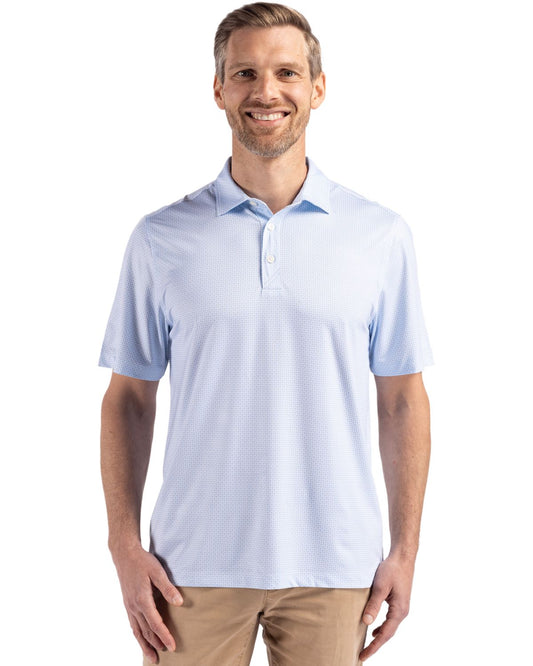 Atlas Cutter & Buck Pike Eco Diamond Dot Print Recycled Mens Big & Tall Polo Big & Tall  - 1XB