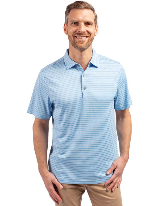 Atlas Heather Cutter & Buck Forge Eco Heather Stripe Stretch Recycled Mens Big & Tall Polo Big & Tall  - 1XB