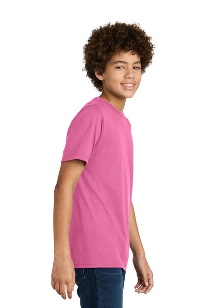 AwrnsPink Port & Company Youth CVC Tee PC340Y
