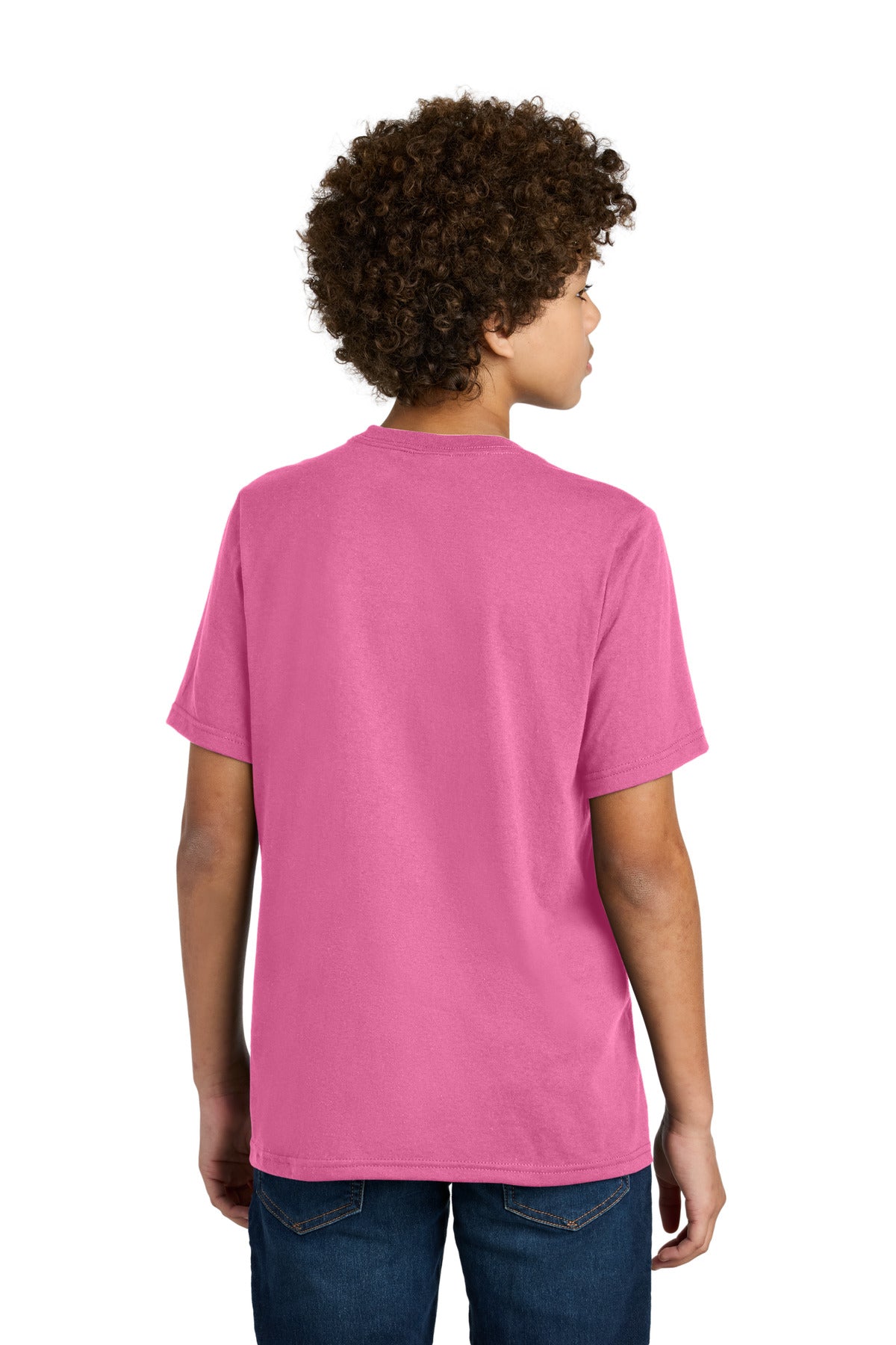AwrnsPink Port & Company Youth CVC Tee PC340Y