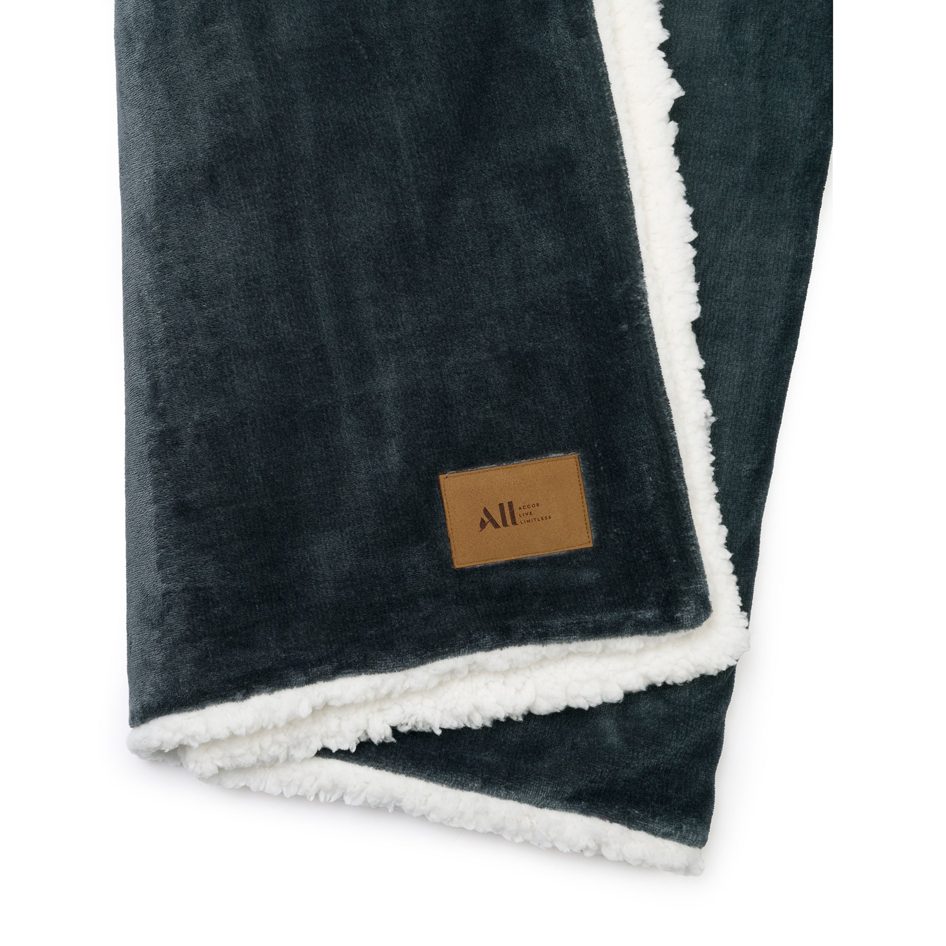 Charcoal Mink Sherpa Blanket