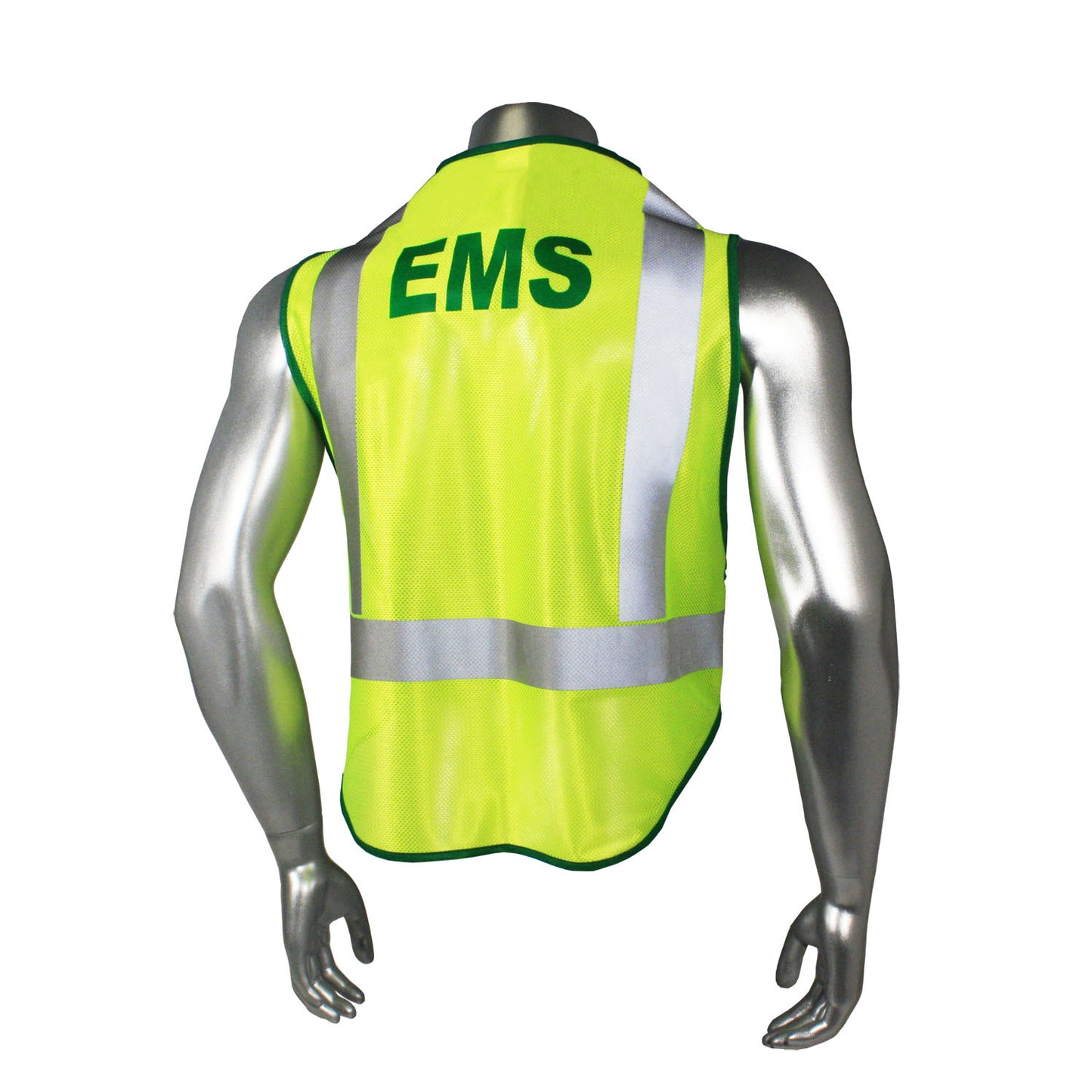 LHV-207DSZR Class 2 Breakaway Vest - EMS - Green Trim - Green - Size 2X-4X
