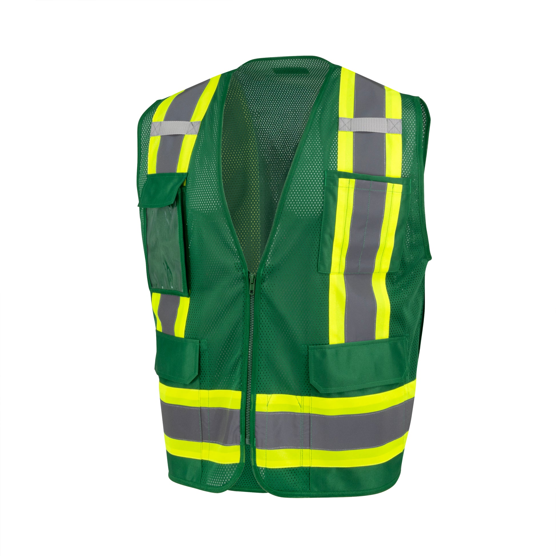SV6P-1 Type O Class 1 Mesh Surveyor Vest - Hunter Green - Size XL