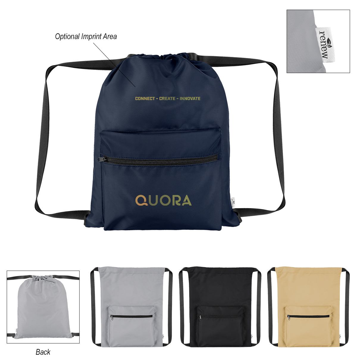 Anywhere rPET Drawstring Bag