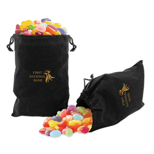 SALE - Jelly Belly Jelly Beans in Black Velour Gift Bag