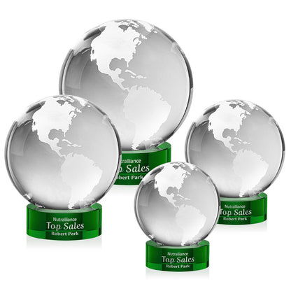 Globe Award on Stanrich Base - Green