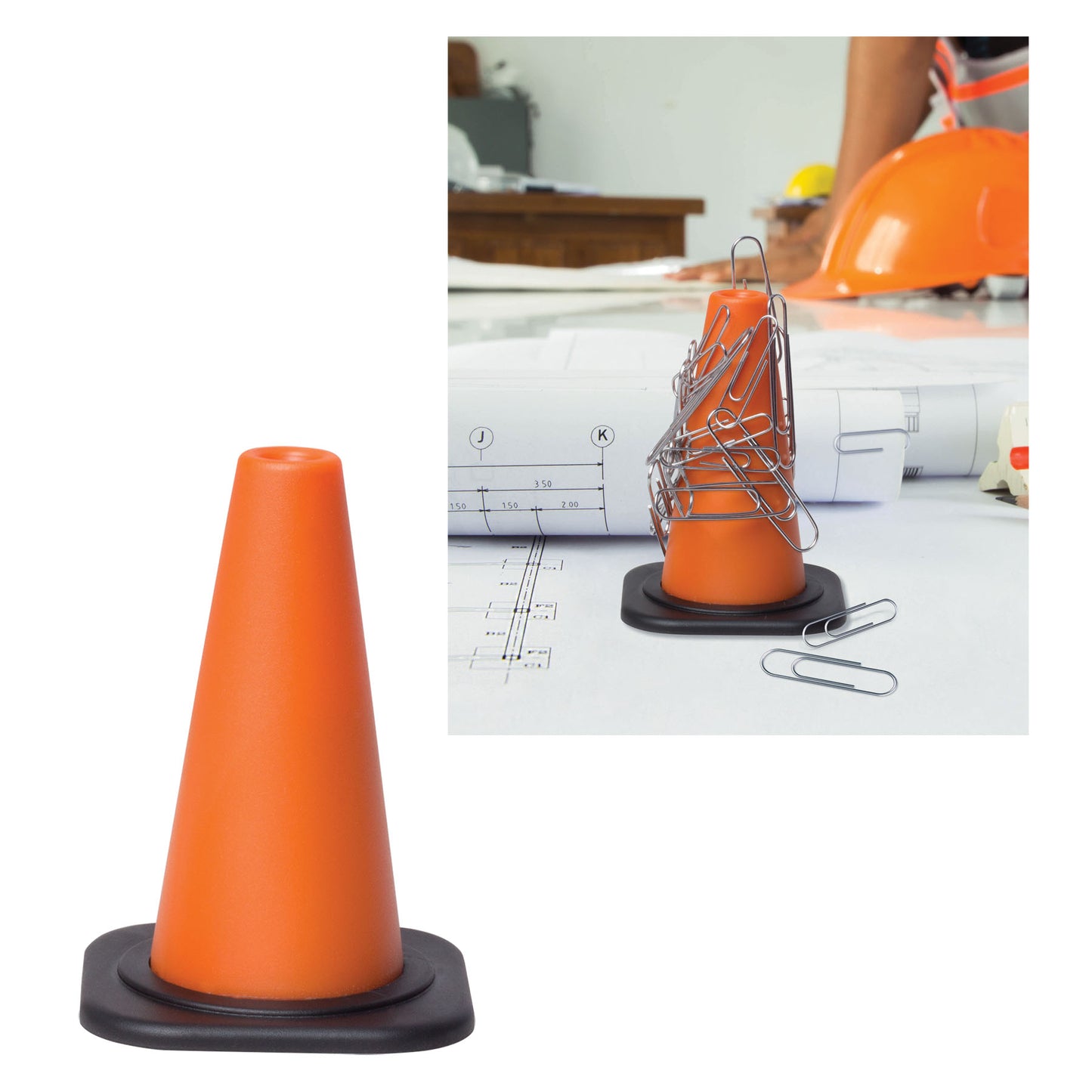 Magnetic Safety Cone Paper Clip Holder