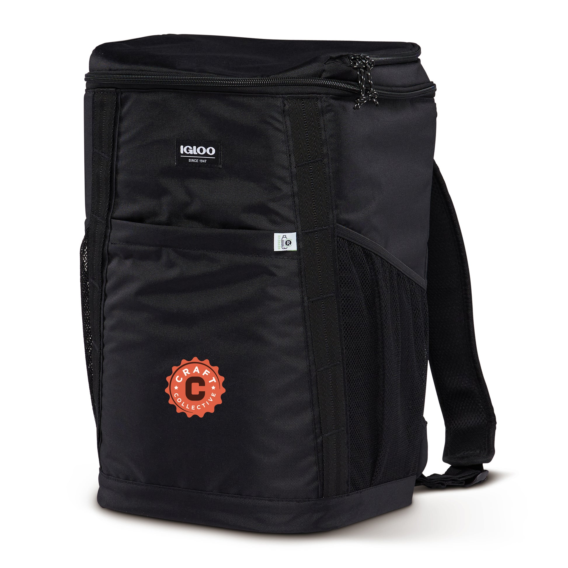 Black Igloo® REPREVE 36 Can Backpack Cooler