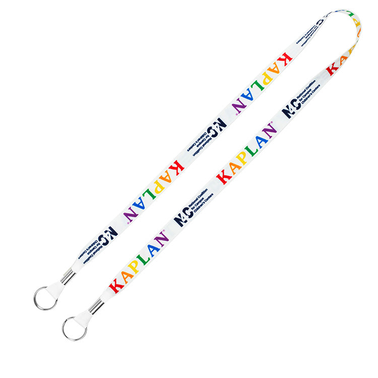 “ROMEO” 5/8” Dual Attachment Soft & Smooth Sublimation Lanyard