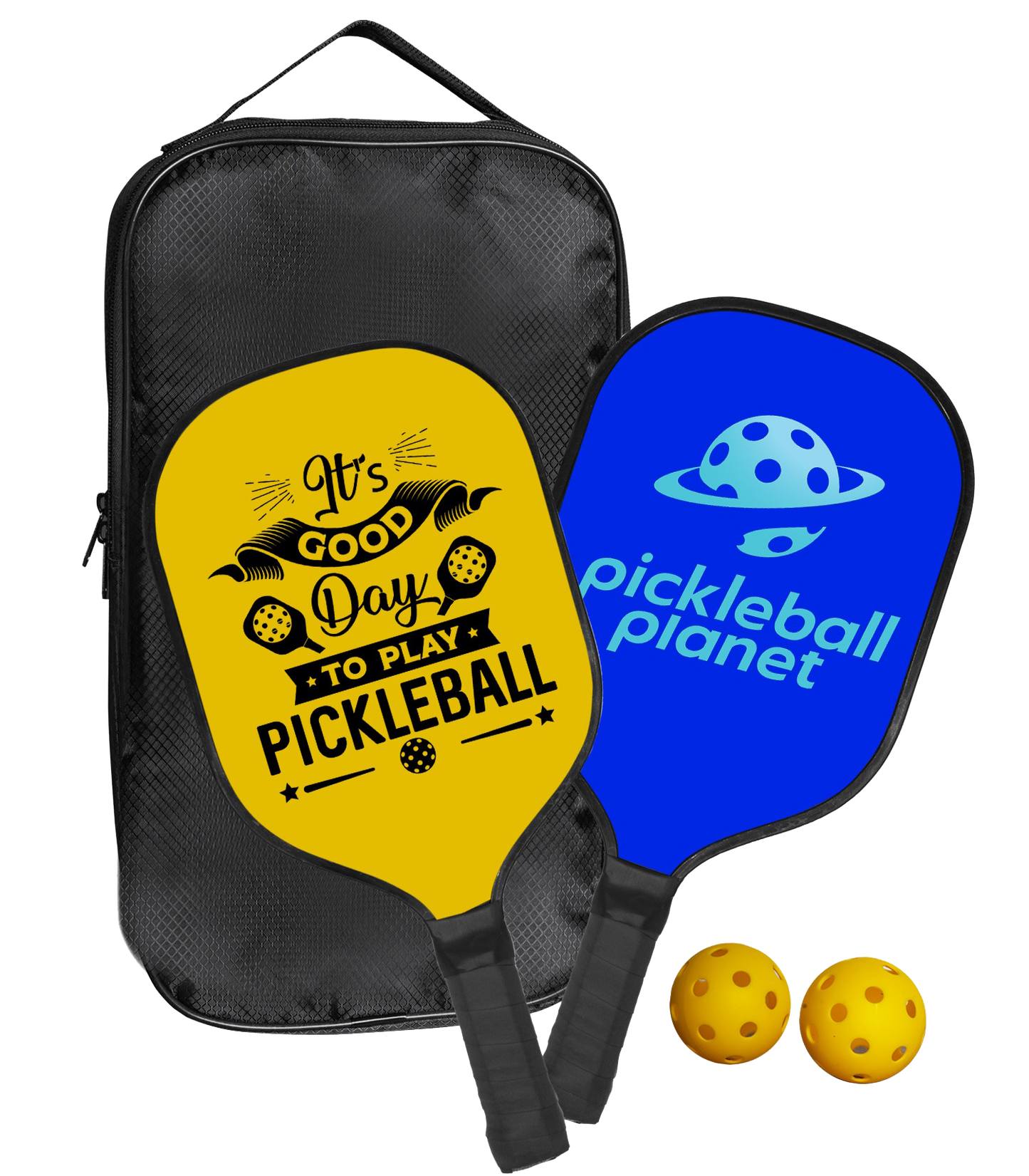 Black Graphite Pickleball Set (2-Pack)