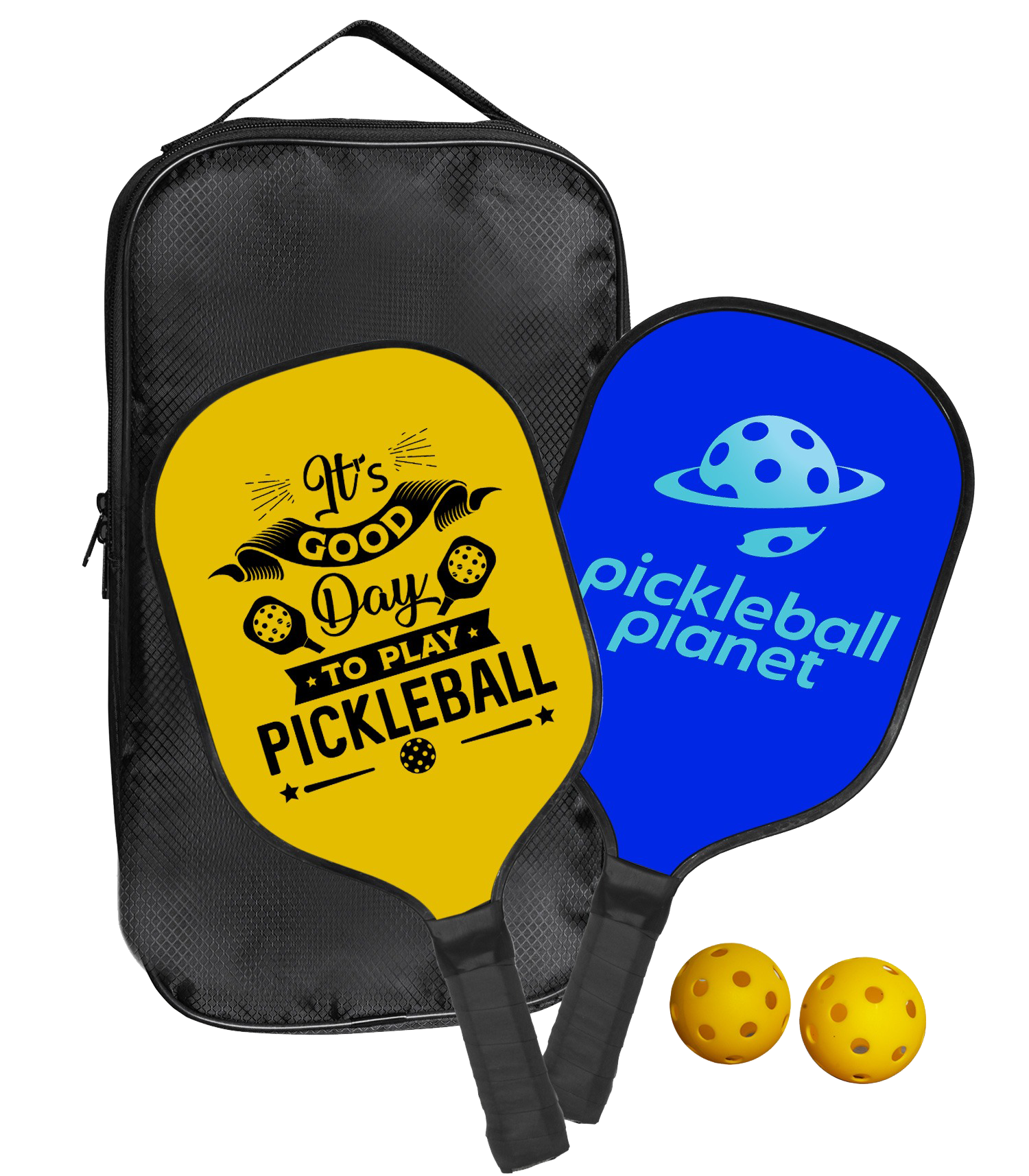 Black Graphite Pickleball Set (2-Pack)