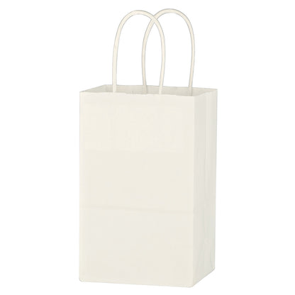 Kraft Paper White Shopping Bag - 5-1/4" x 8-1/4"