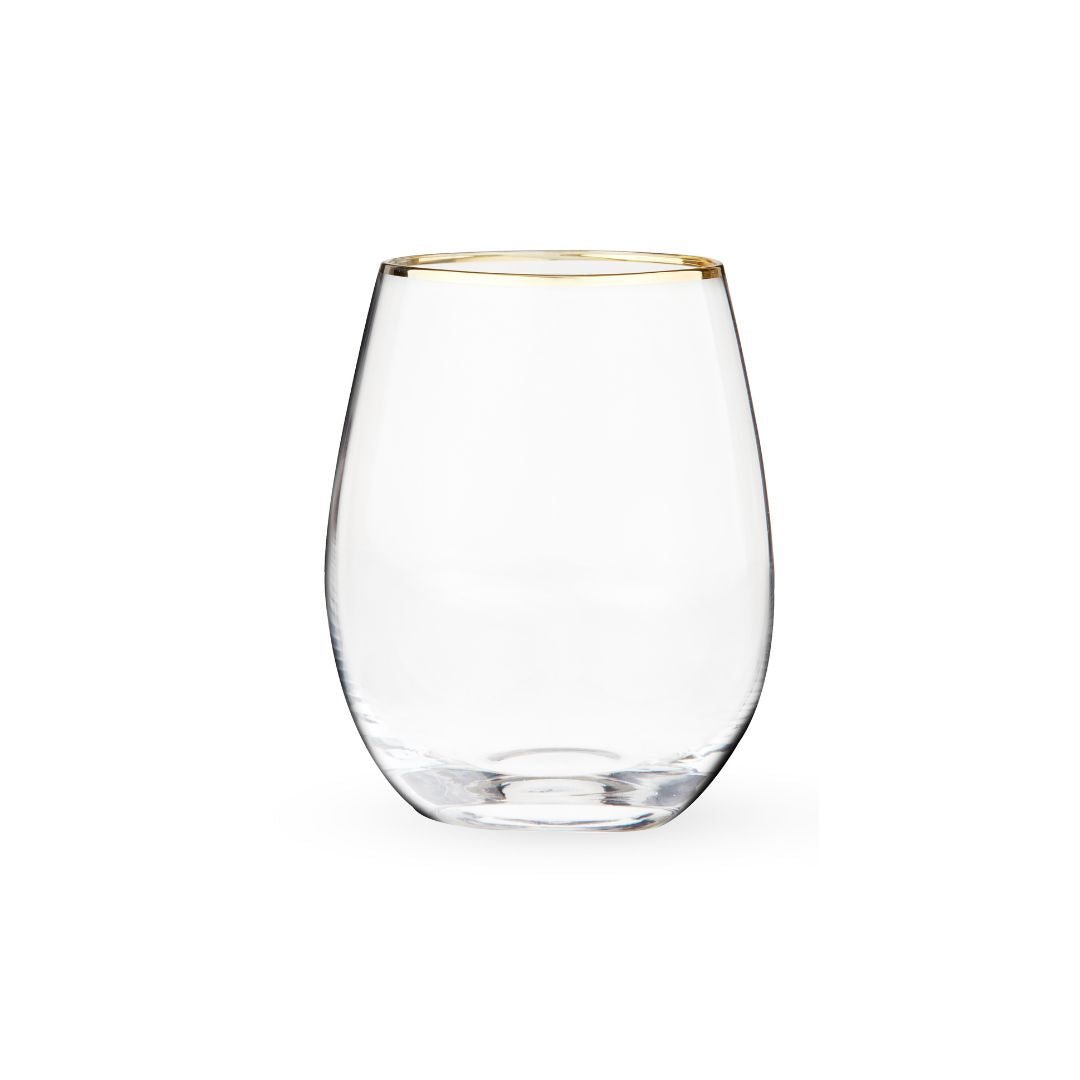 Twine Living® Gilded Stemless Wine Glass