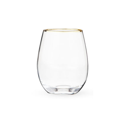 Twine Living® Gilded Stemless Wine Glass