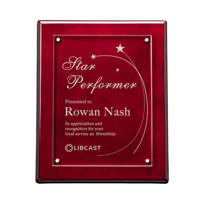 Sedum Plaque - Rosewood