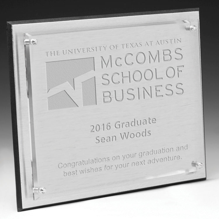 Brushed Aluminum Screen Print Plaque (8"x10"x1")