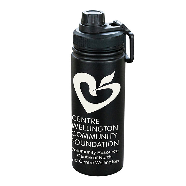 "HANA" 19 OZ Recycled RPET Powder Coated Double Wall Stainless Steel Tumbler With a Sport Lid