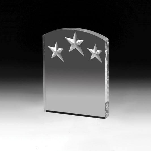 Freestanding Acrylic Award - Laser Engraved (5" x 6 1/2" x 3/4")