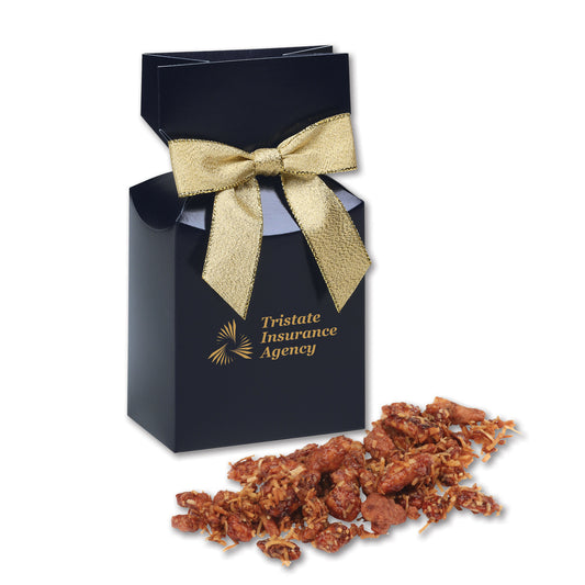 Coconut Praline Pecans in Navy Premium Delights Gift Box