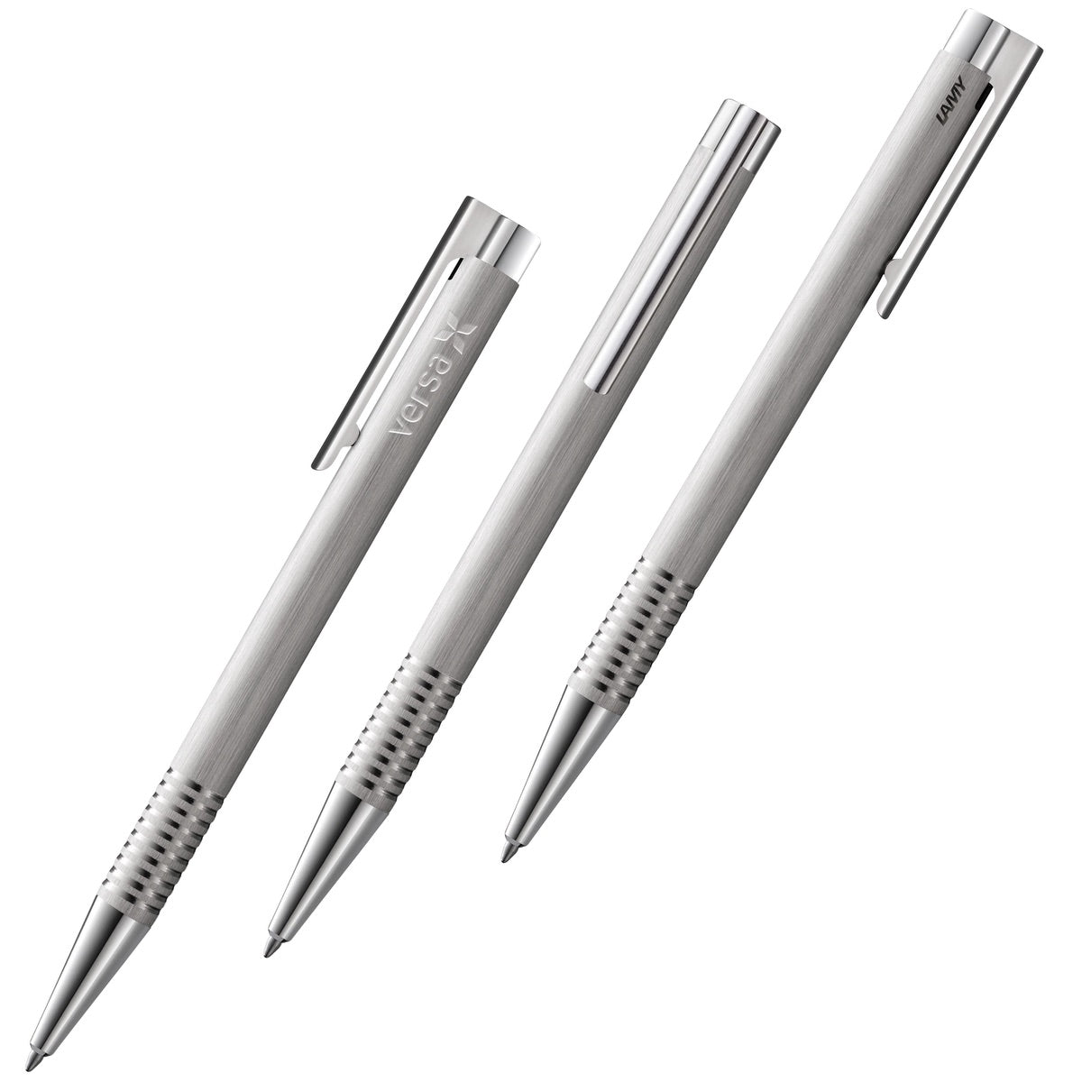 Logo Brushed Stainless Steel Ballpoint Pen