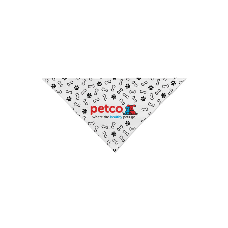 White Small Full Color Custom Dog Bandanas
