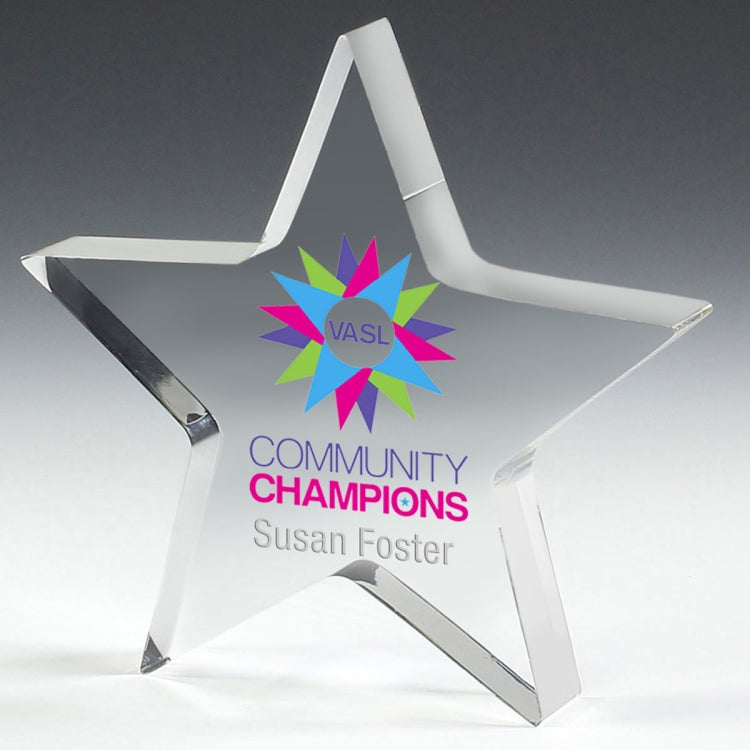 PhotoImage® Star Paperweight - 5” x 5” x 1/2”