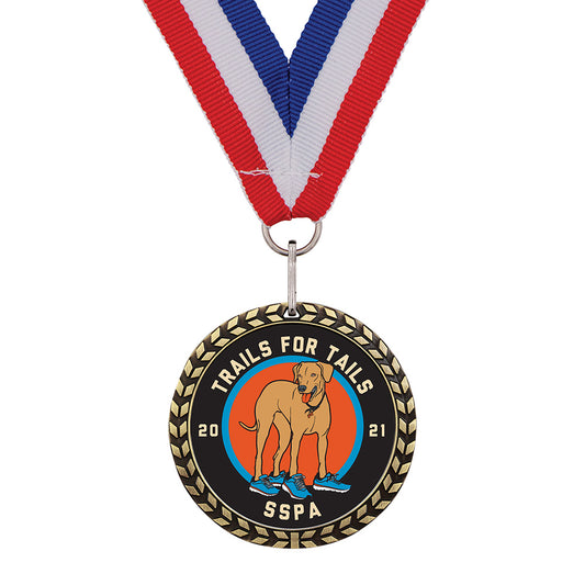 1.75" Speed Medal with Wreath Border
