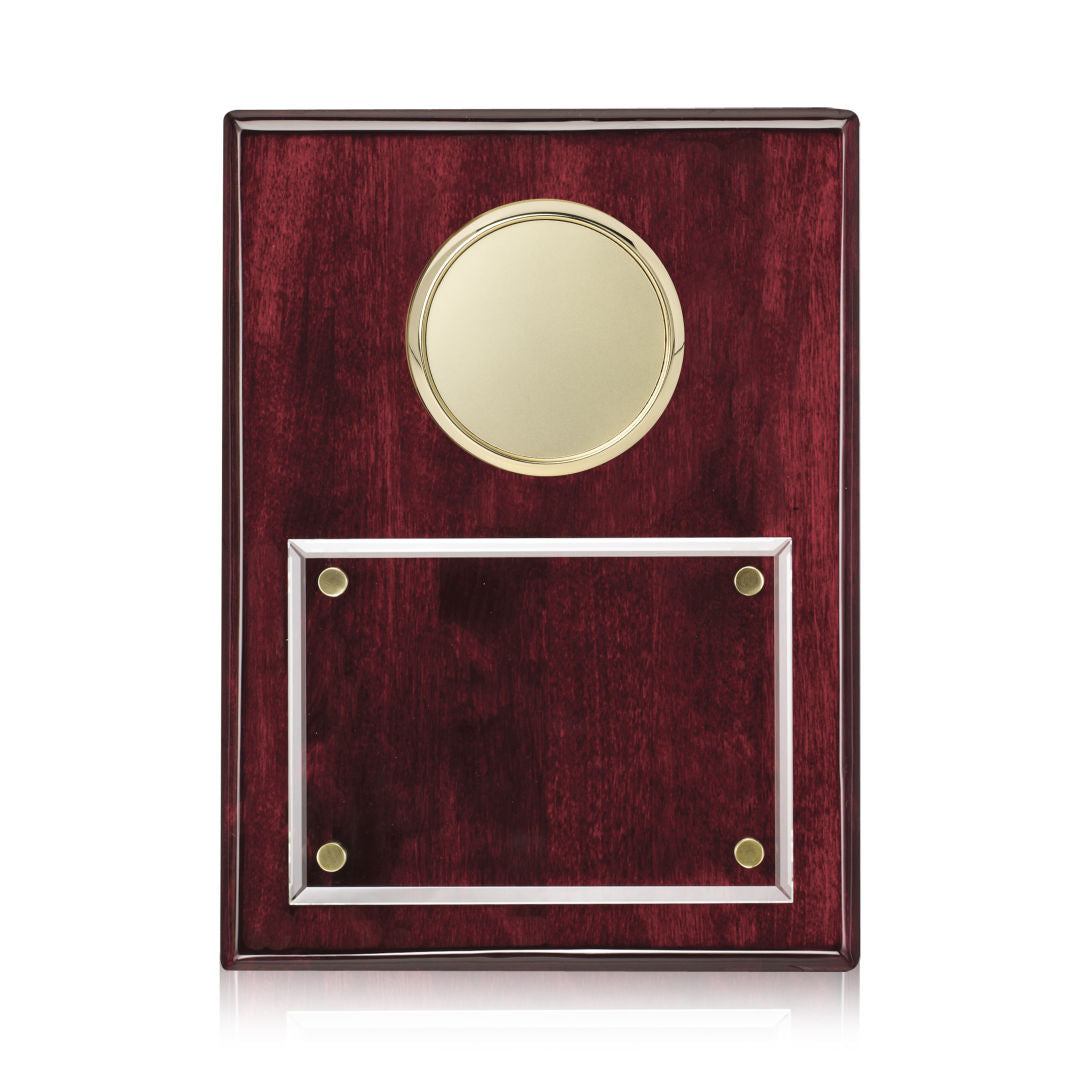 Jansenn Plaque - Rosewood/Gold