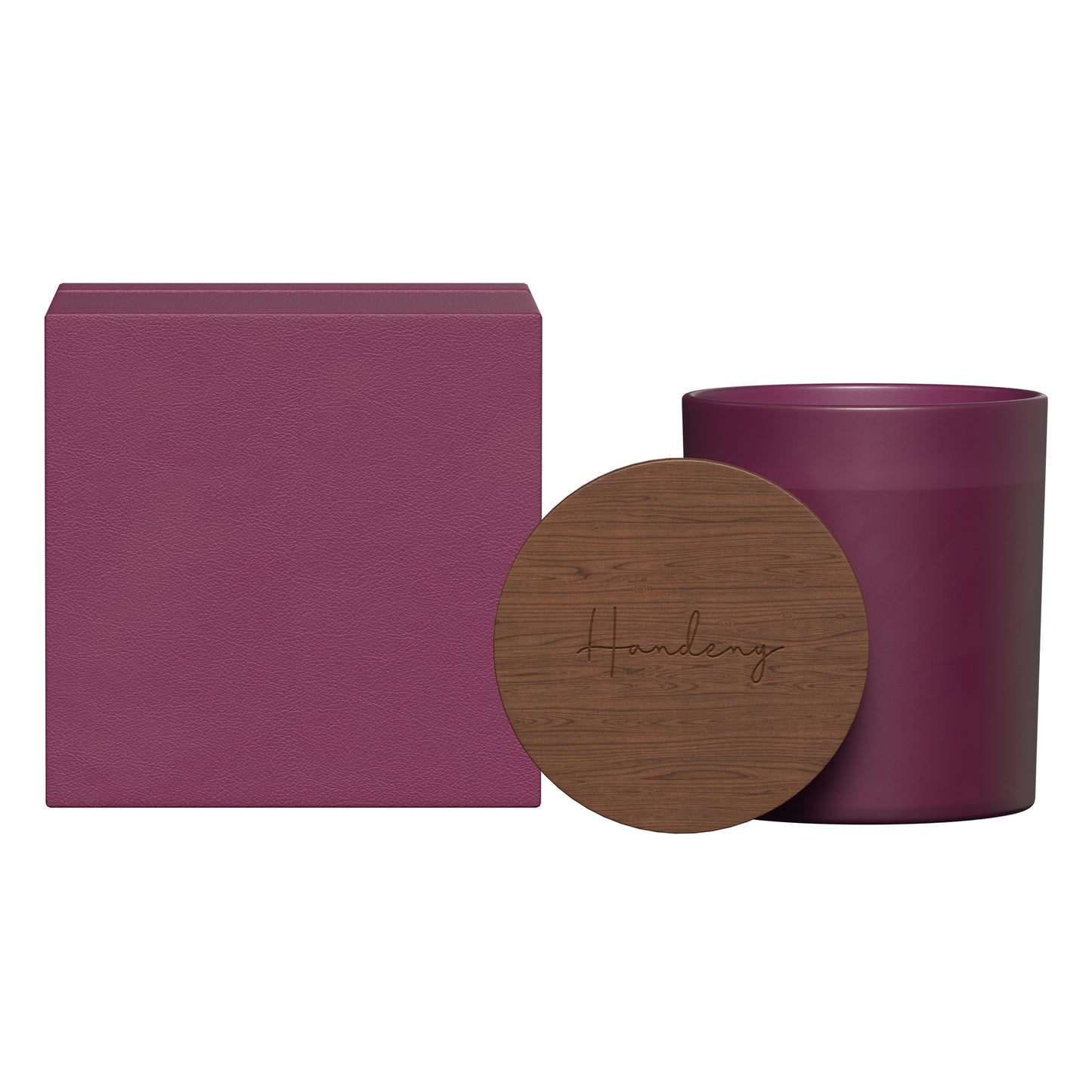 Summit glass candle with acacia wood lid