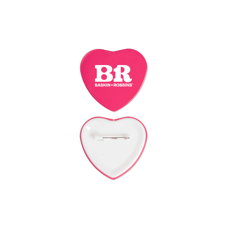 2" Heart Shaped Button