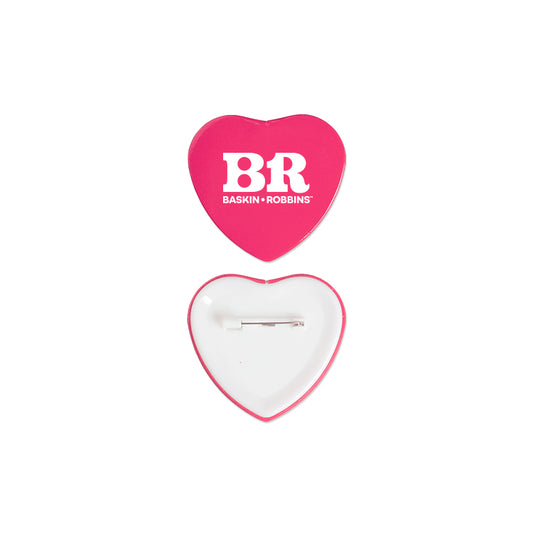 2" Heart Shaped Button
