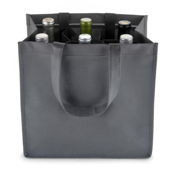 True® 6 Bottle Non-Woven Wine Tote