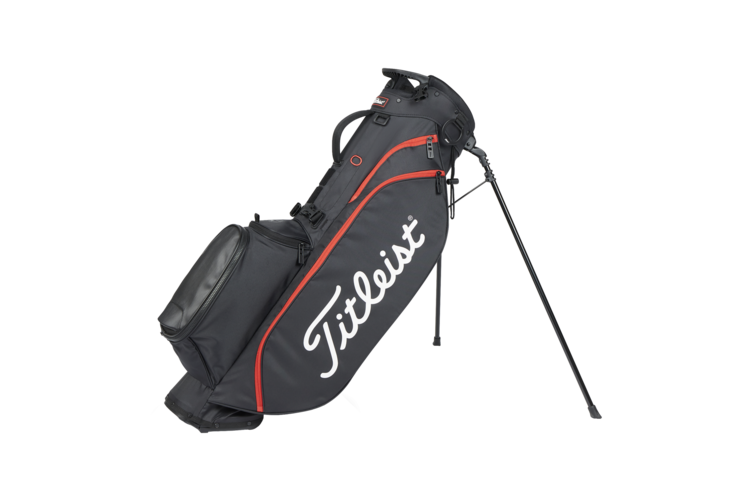 Titleist Players 4 Stand Bag - Black/Black/Red