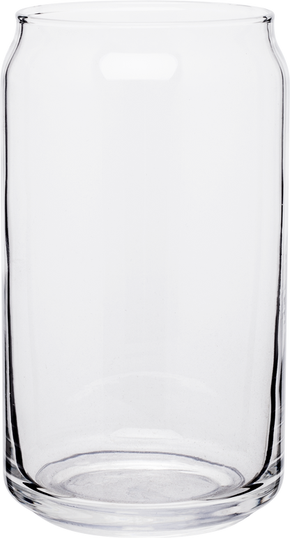 16 oz plain glass soda can
