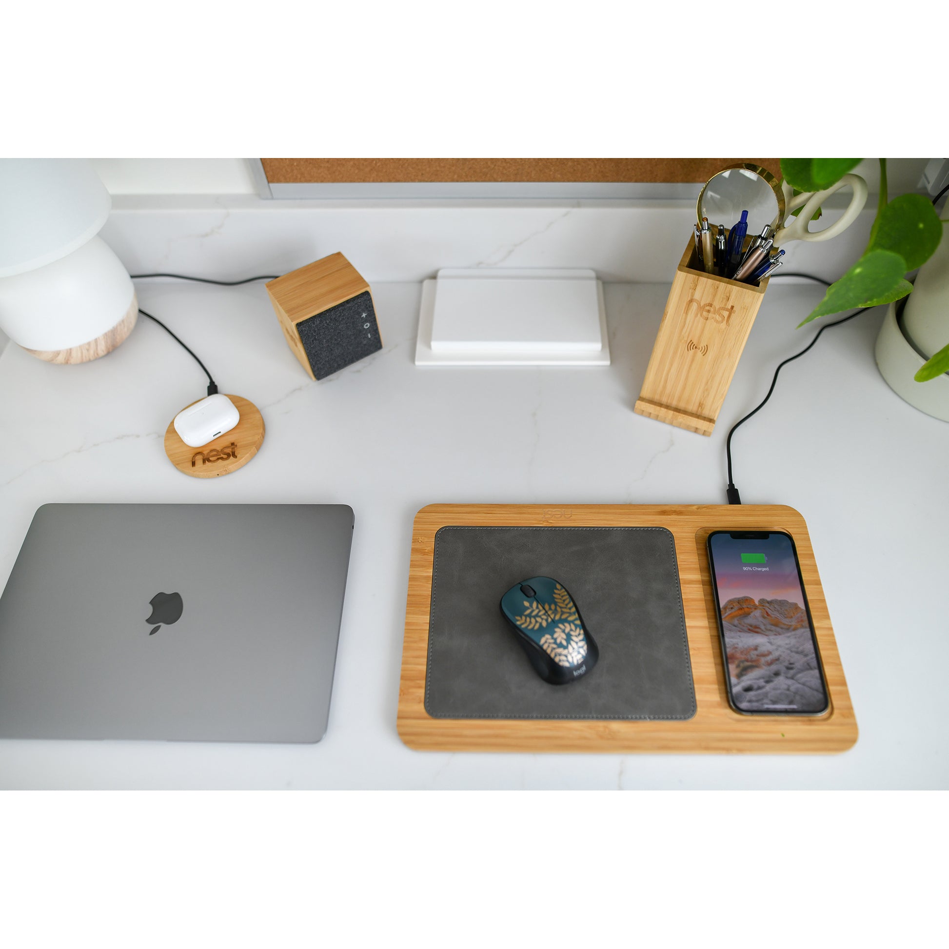 Bamboo Auden Bamboo Wireless Charging Mouse Pad
