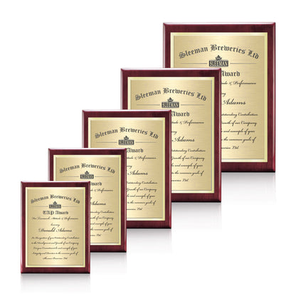 Oakleigh/TexEtch Plaque - Rosewood Finish