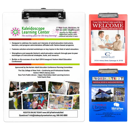 “McQuary FC” Letter Size Clipboard with PhotoImage ® Full Color Imprint* and Metal Spring Clip