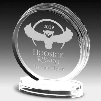 Round Legend Award (5 1/4" x 6" x 3/4") - Laser Engraved